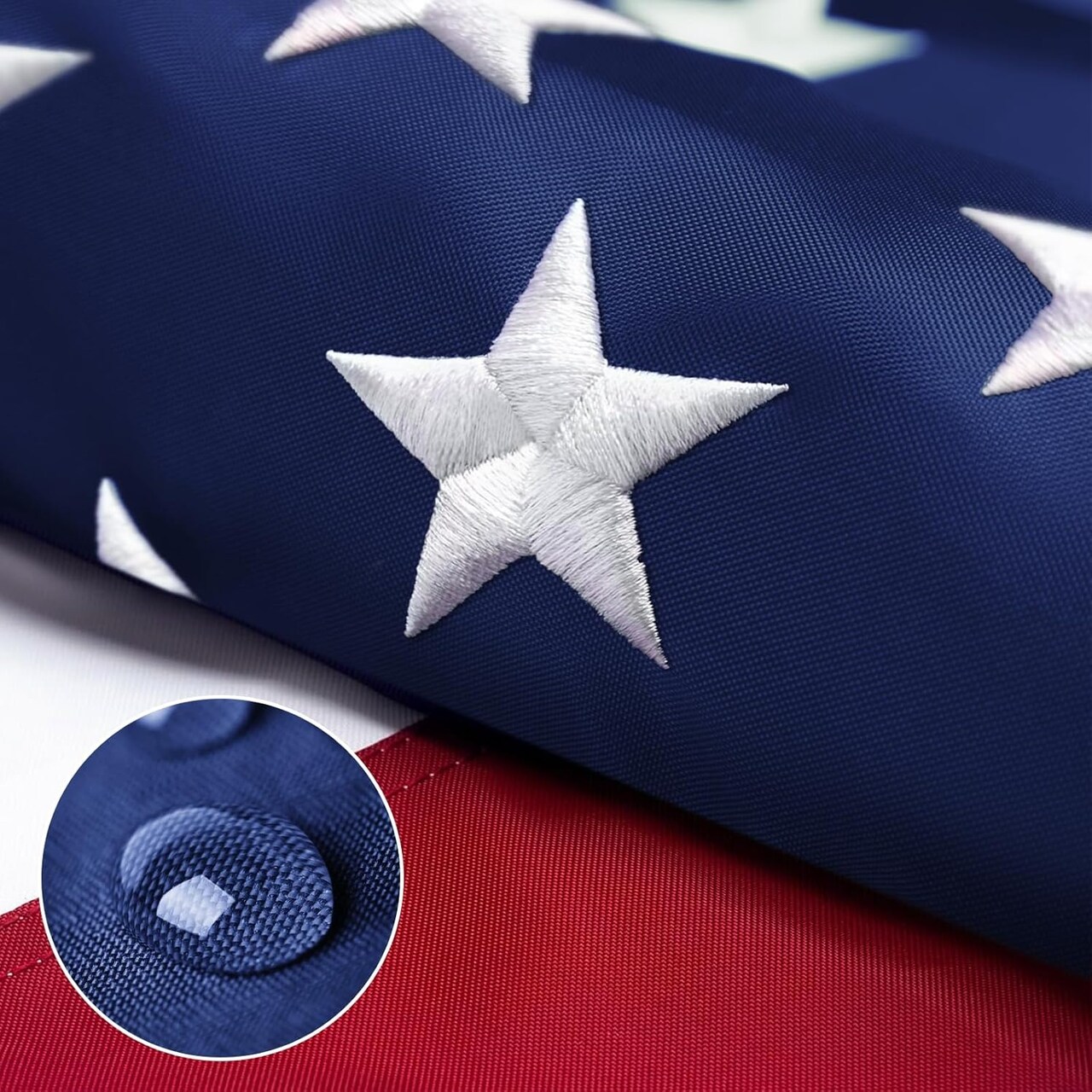 American Flag 1x1.5 FT For Outside Most Durable, Heavy Duty, Luxury Embroidered Star with Brightly Colored Brass Grommets Premium US Flag (1x1.5 Ft)
